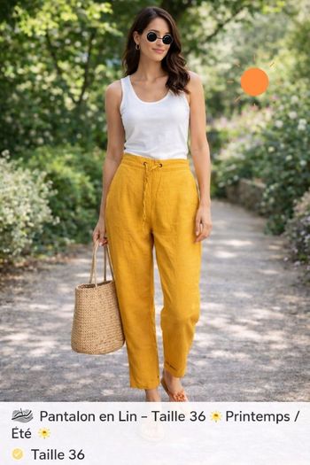 Pantalon en lin 36