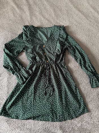 Robe verte à manche longue légère (38)