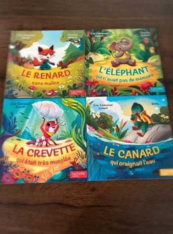 Lot  de  4  livres  thème  animaux