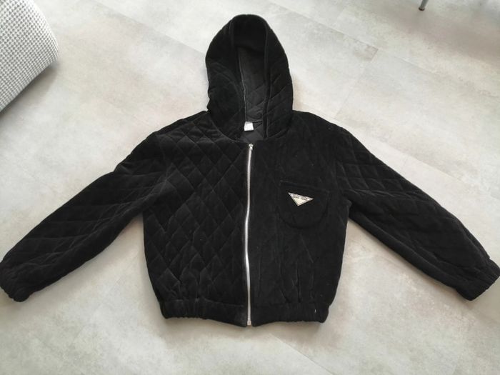 blouson noir matelassé zippé 38/40