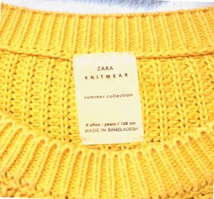 Pull jaune moutarde en tricot pour fille 8 ans 128 cms. Zara knitwear en très bon état - photo numéro 2