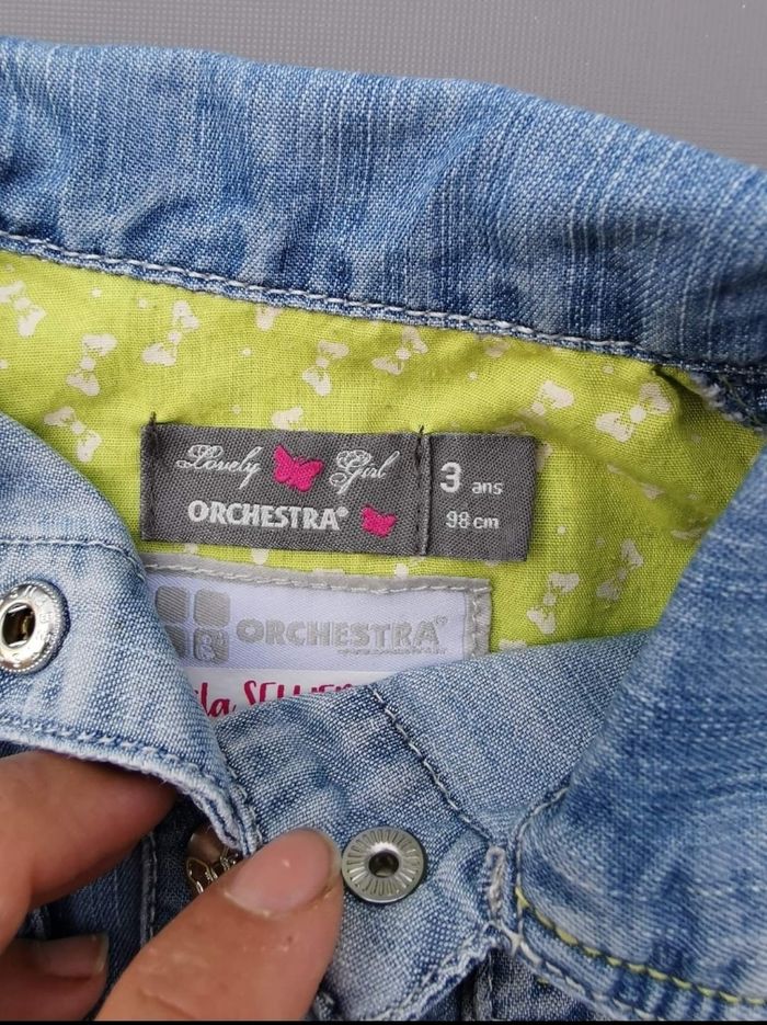 Veste en jeans 3 ans fille orchestra - photo numéro 4
