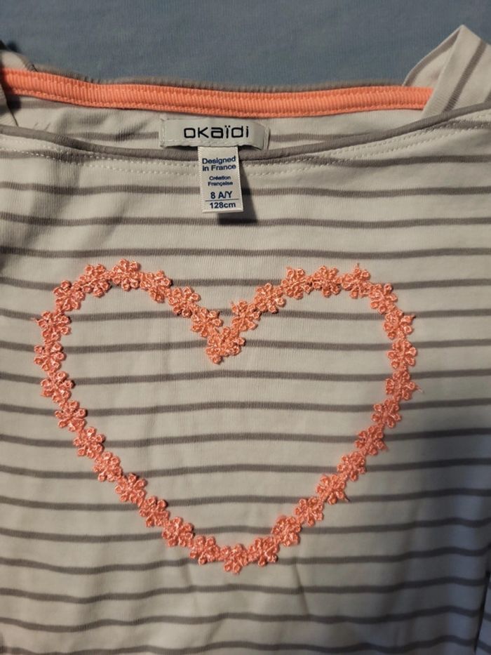 Tee shirt fille 8 ans ,okaidi - photo numéro 2