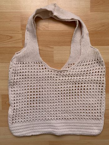 Sac en crochet écru plage ou ville