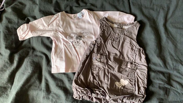 Ensemble robe et tee shirt petit kimbaloo 3 mois