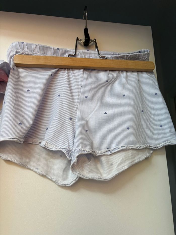 Pyjama fille rayé bleu clair et blanc H&M 8-10 ans - photo numéro 5