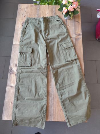 Pantalon large kaki taille 34 