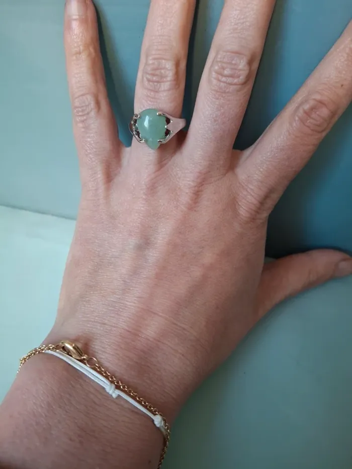 Bague en Aventurine verte - Taille 18 - photo numéro 4