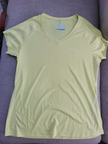Tee shirt manches courtes femme Columbia jaune fluo taille L 40