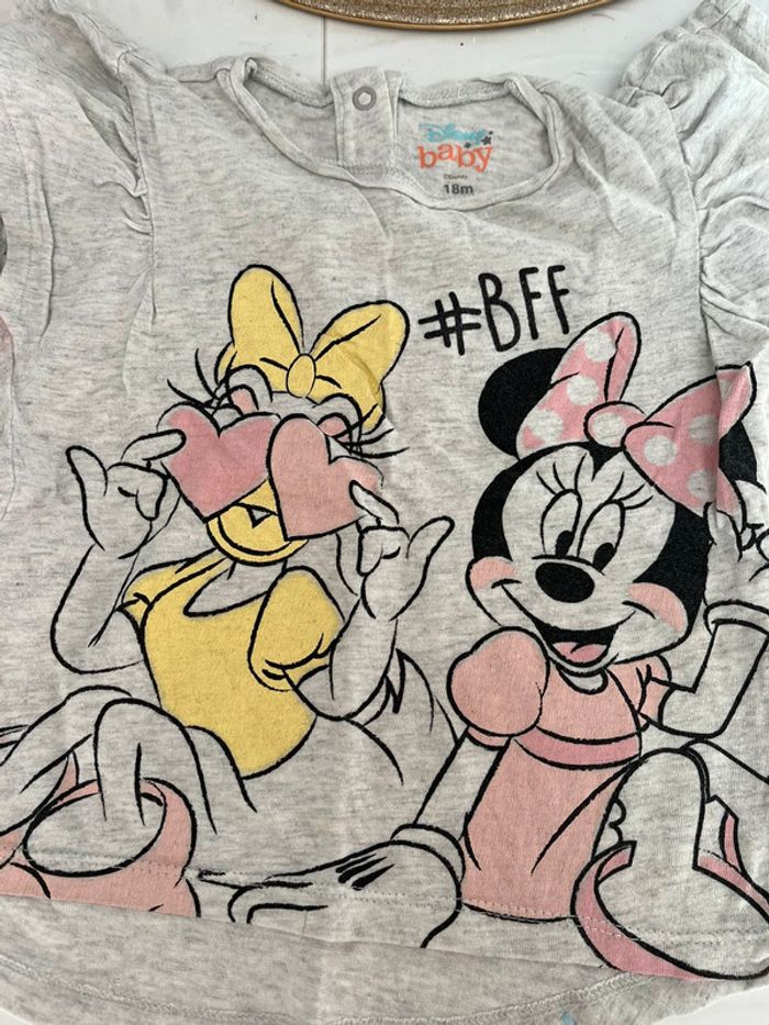 Lot t-shirt minnie 18 mois - photo numéro 2