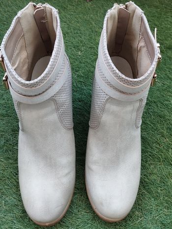 Bottine beige/marron