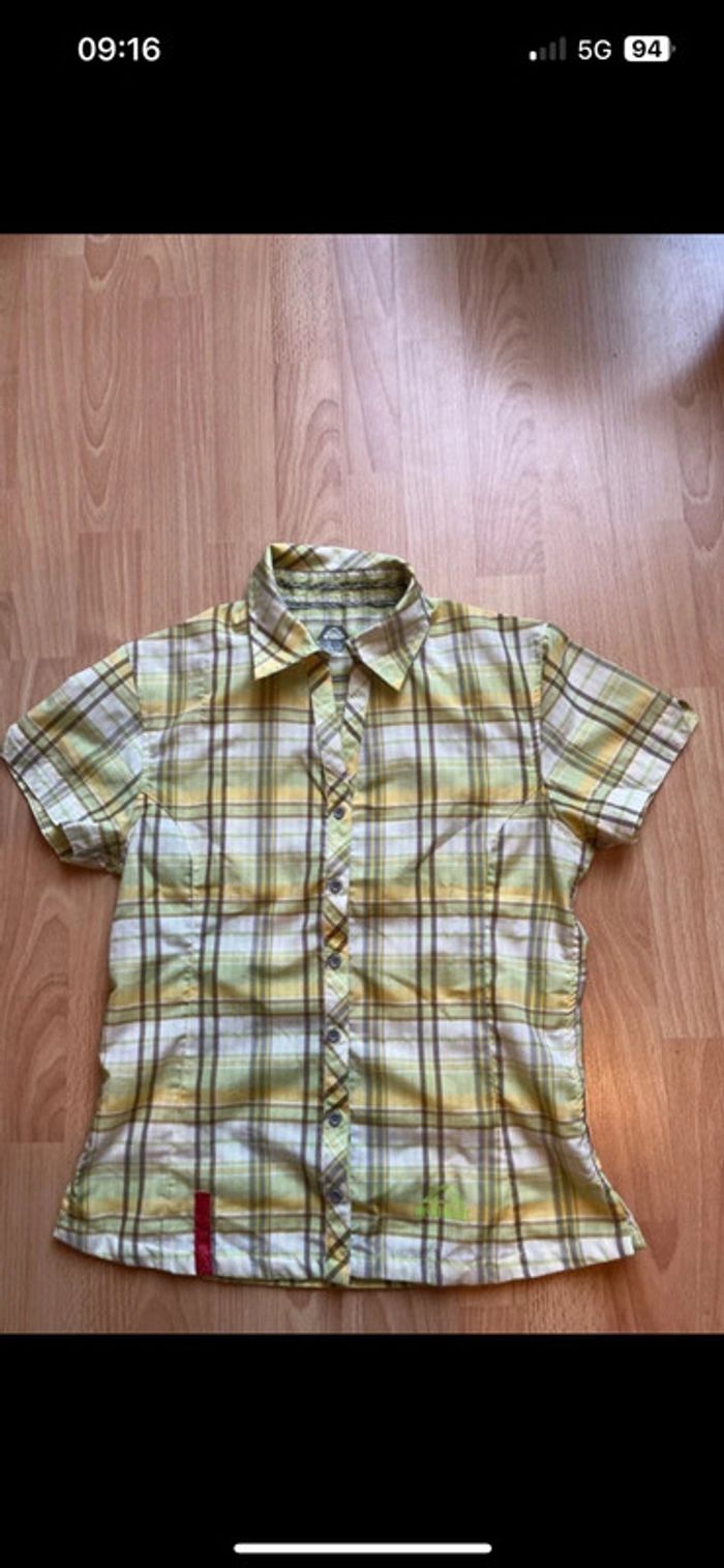 Chemise technique femme Mac Kinley/ XS /Jaune à carreaux /Excellent état