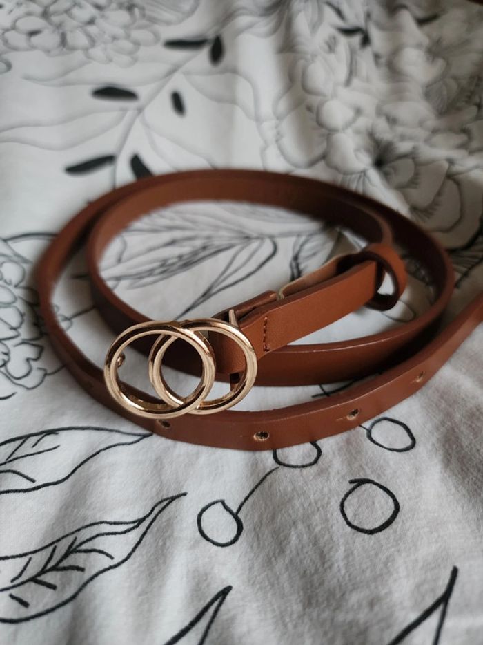 Ceinture marron boucle bijoux