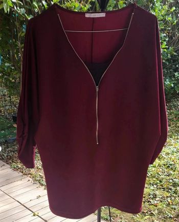 Jolie blouse femme bordeaux taille M gémo