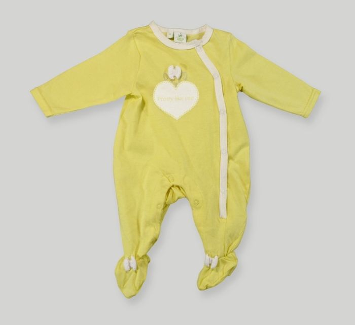Pyjama dors-bien grenouillère jersey jaune blanc marie aristochats Disney 1 mois 54 cm fille - photo numéro 2