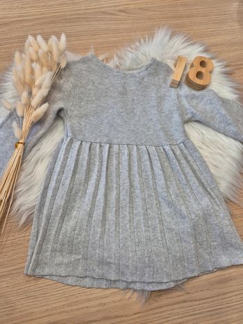 🤍 Robe en maille tricot gris Kiabi 18 mois