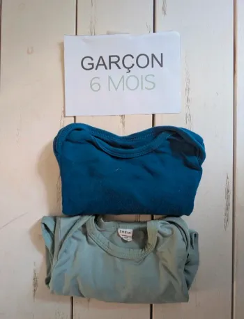 Body manches longues bébé garçon 6 mois