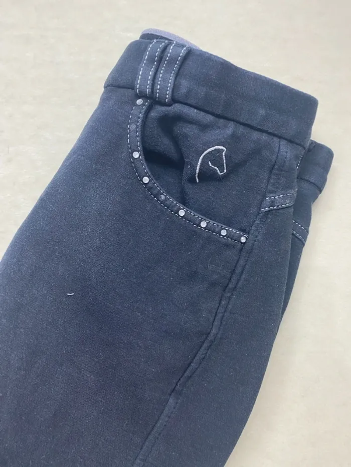 Pantalon Equithème noir strass – Taille 34 – Très bon état - photo numéro 2