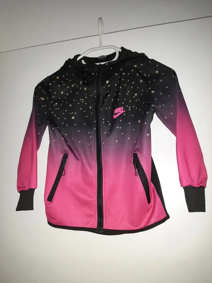 Veste Nike noire étoilée et rose 6 ans - photo numéro 2