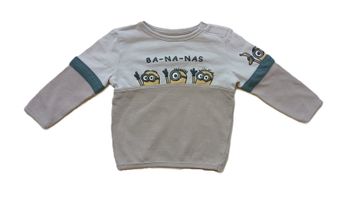 Sweat beige les minions. Bananas. C&A. Taille 18 - 24 mois. 92 cm