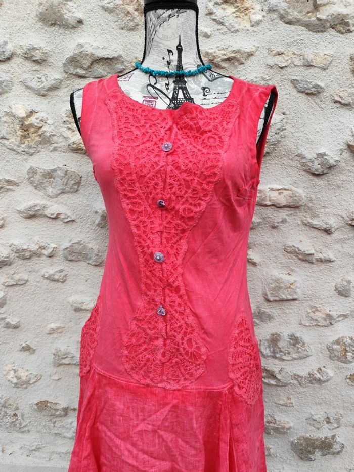 Magnifique robe Elisa Cavaletti taille S couleur corail #55
