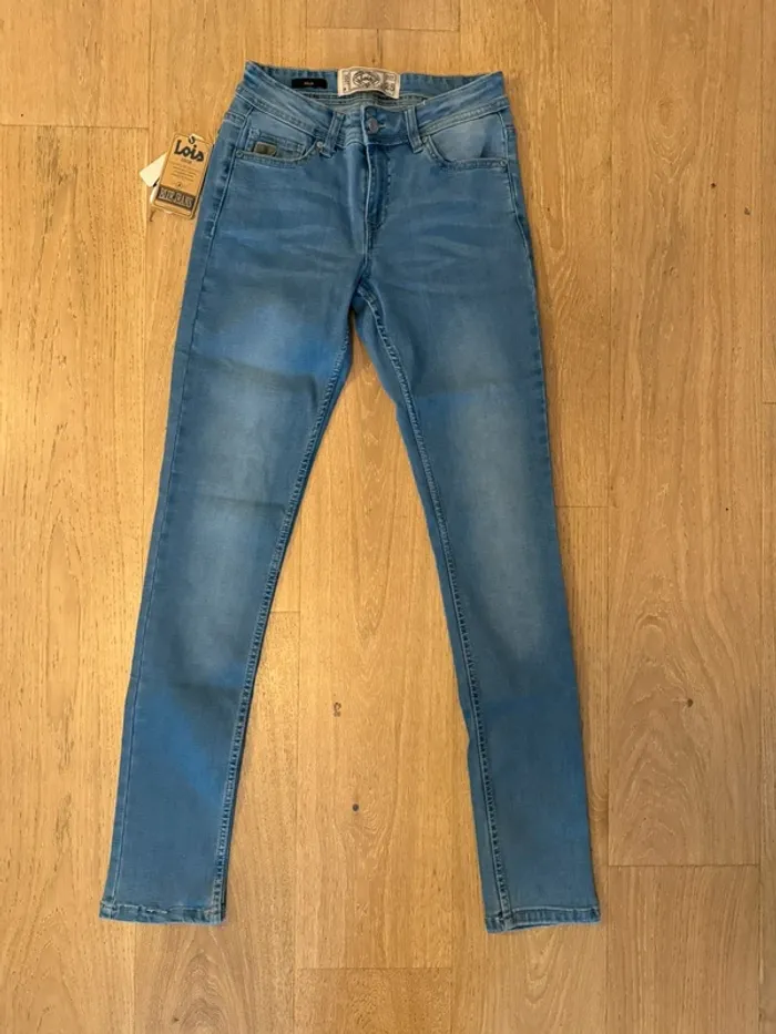 Jean Lois Julia Ozzy taille 25 bleu clair Slim Fit - photo numéro 6