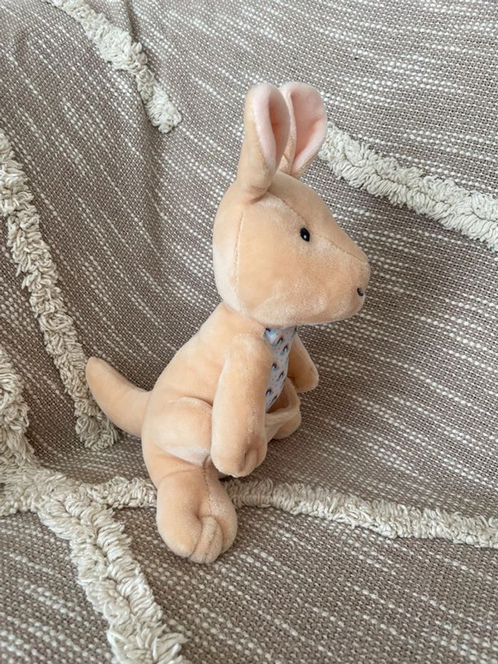 Peluche doudou 19cm Arthur et Lola kangourou marron beige arc en ciel parfait état - photo numéro 2