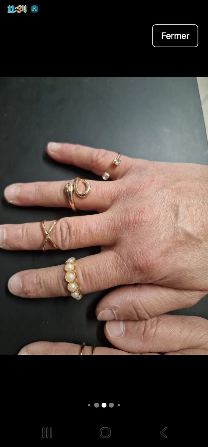 Lot 43 bague acier inoxydable - photo numéro 4