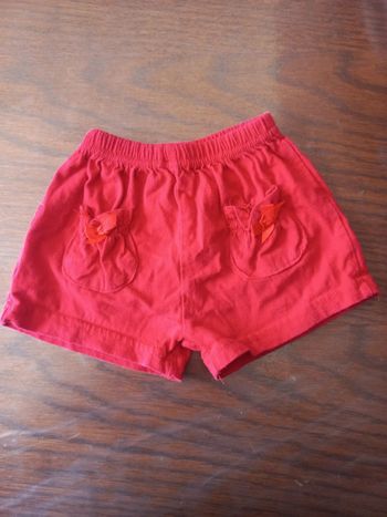 Short rouge 6 mois