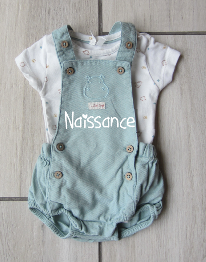 Ensemble bodie et barboteuse naissance