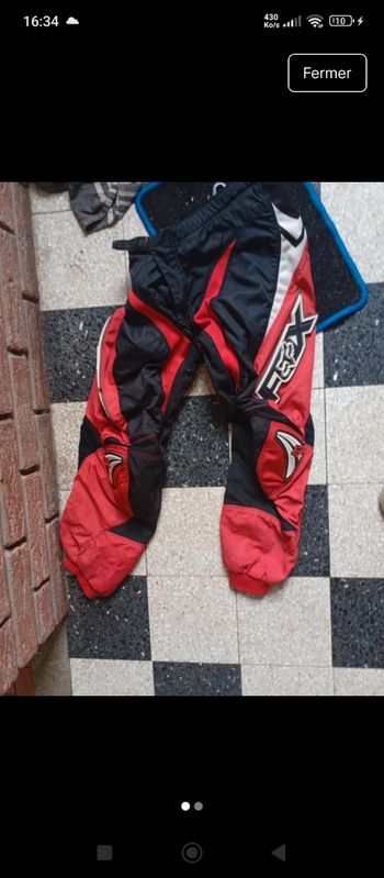 Pantalon de cross ado taille 34
