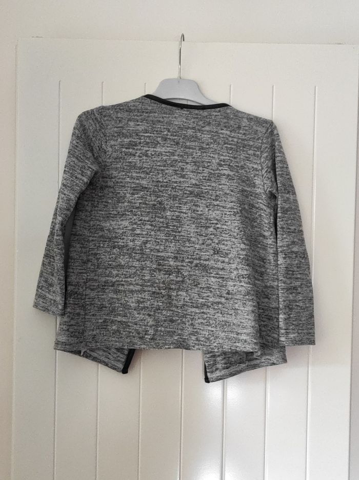 Gilet fille 6 ans – style veste gris moucheté - photo numéro 3