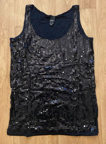 Haut noir à sequins M