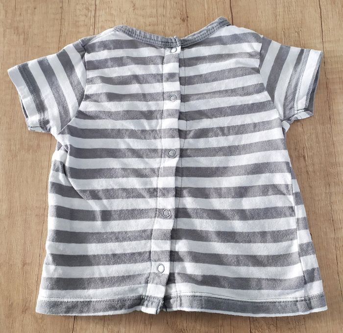 T-shirt manches courtes rayé garçon 3 mois Kiabi - photo numéro 2
