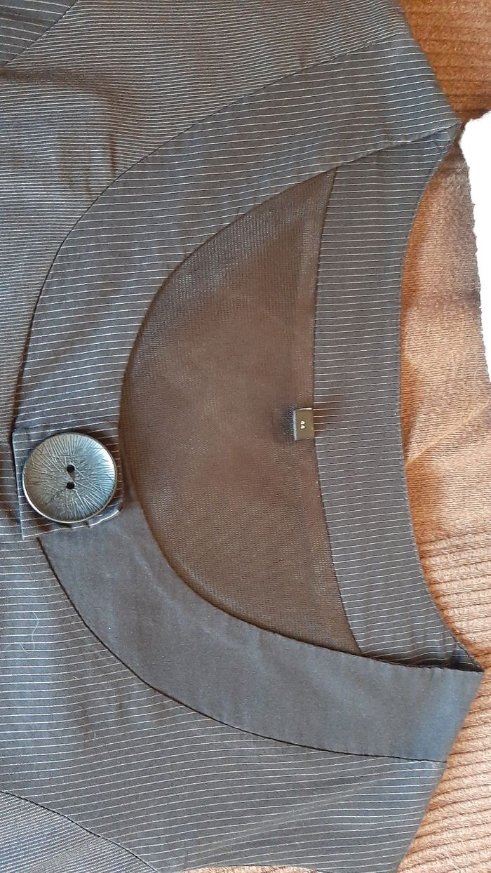 Tunique noire double matière