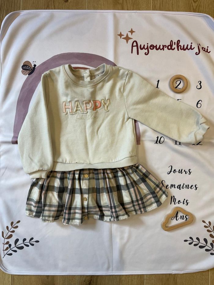 Robe manches longues hiver – Bébé fille 23 mois / 86 cm – Orchestra ❄️🍂