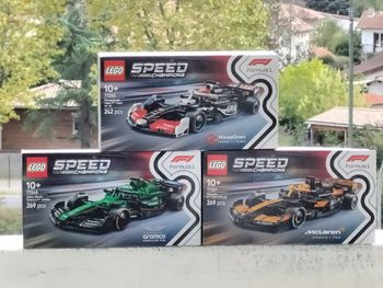 Lego voiture F1 kick Sauber Team C44 MC laren team MCL38 et money gram Hass