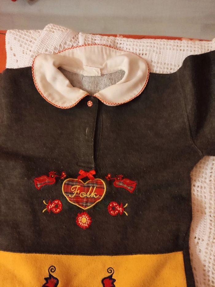 Ensemble pantalon pull 4 ans gris avec motif - photo numéro 3