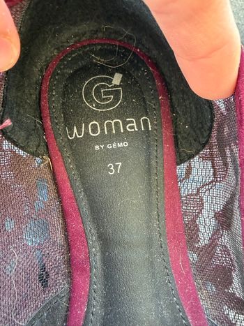 Ballerines bordeaux, taille 37