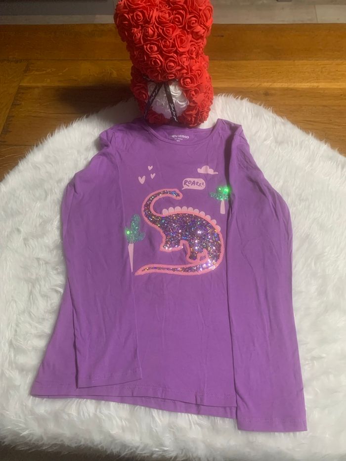 Tee-shirts fille mauve motif dragon Seguin - photo numéro 4