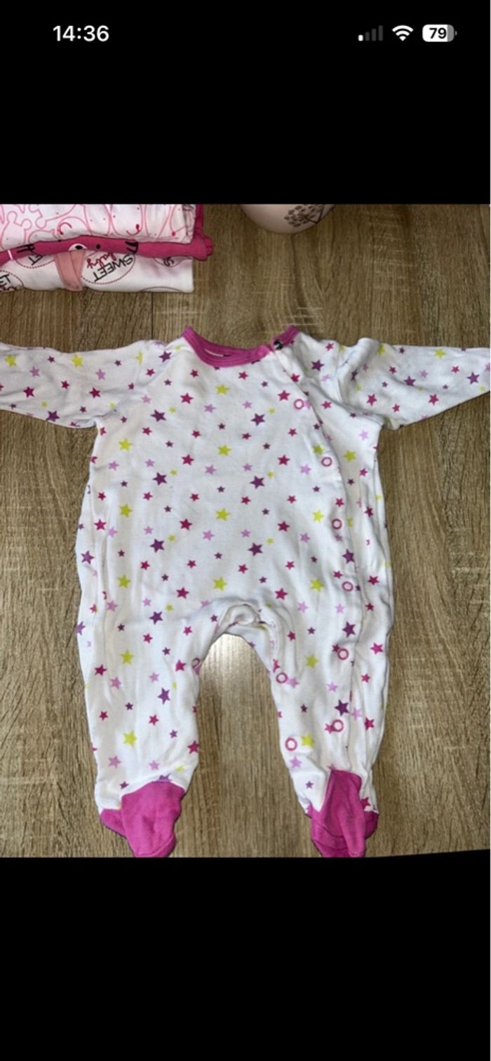 Lot pyjamas en coton bébé 3 mois - photo numéro 6