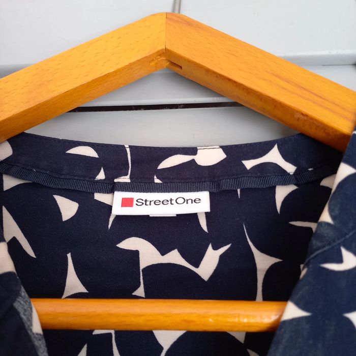 Chemisier bleu marine à motifs blancs - photo numéro 3