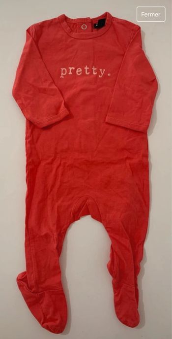 Pyjama coton rose - 3 mois - Kiabi