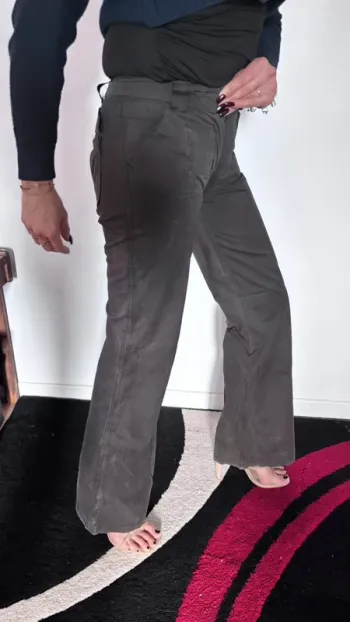 👖 pantalon large vintage aspect daim taille 34 XS #jennyfer