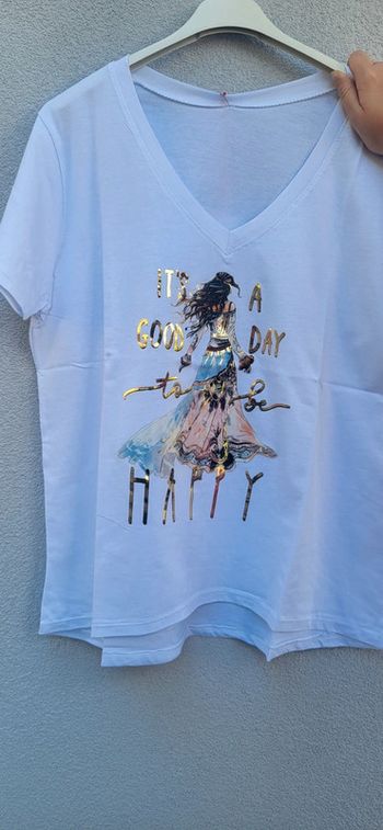 Tee shirt imprimé tendance été 2025 TU neuf