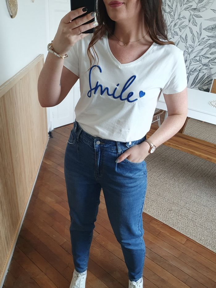 Jean mom Istanbul bleu moyen Taille 34 (taille grand) - photo numéro 4