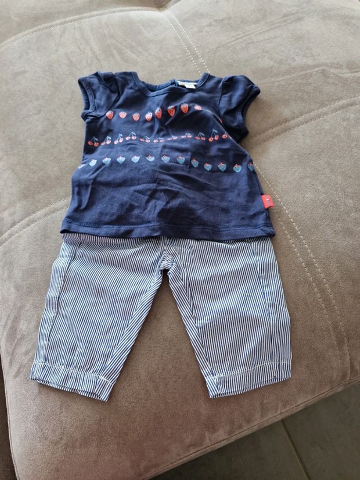 Ensemble été bébé fille 3 pièces.