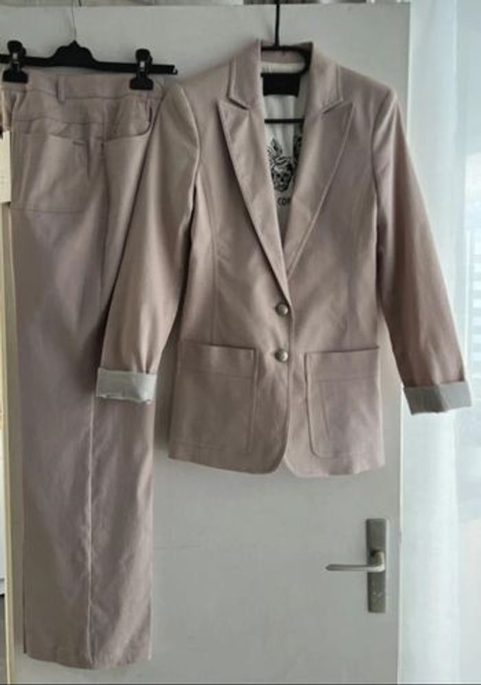 Ensemble en lin et coton rose IKKS taille XS