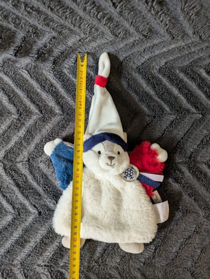 Doudou chien plat bleu blanc rouge Histoire d'Ours - photo numéro 3