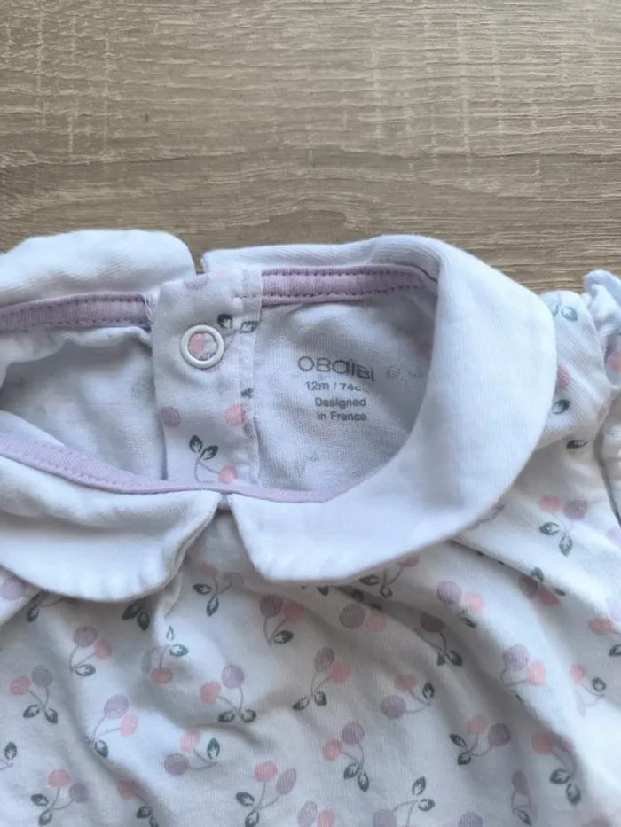 Combishort avec col, fleurie 12 mois obaïbi - photo numéro 2